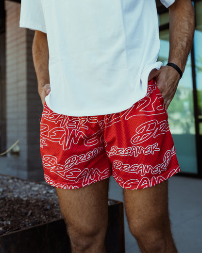 Outline Shorts - Red