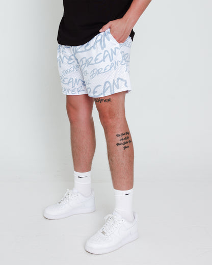 Dreamer Shorts White - Grey