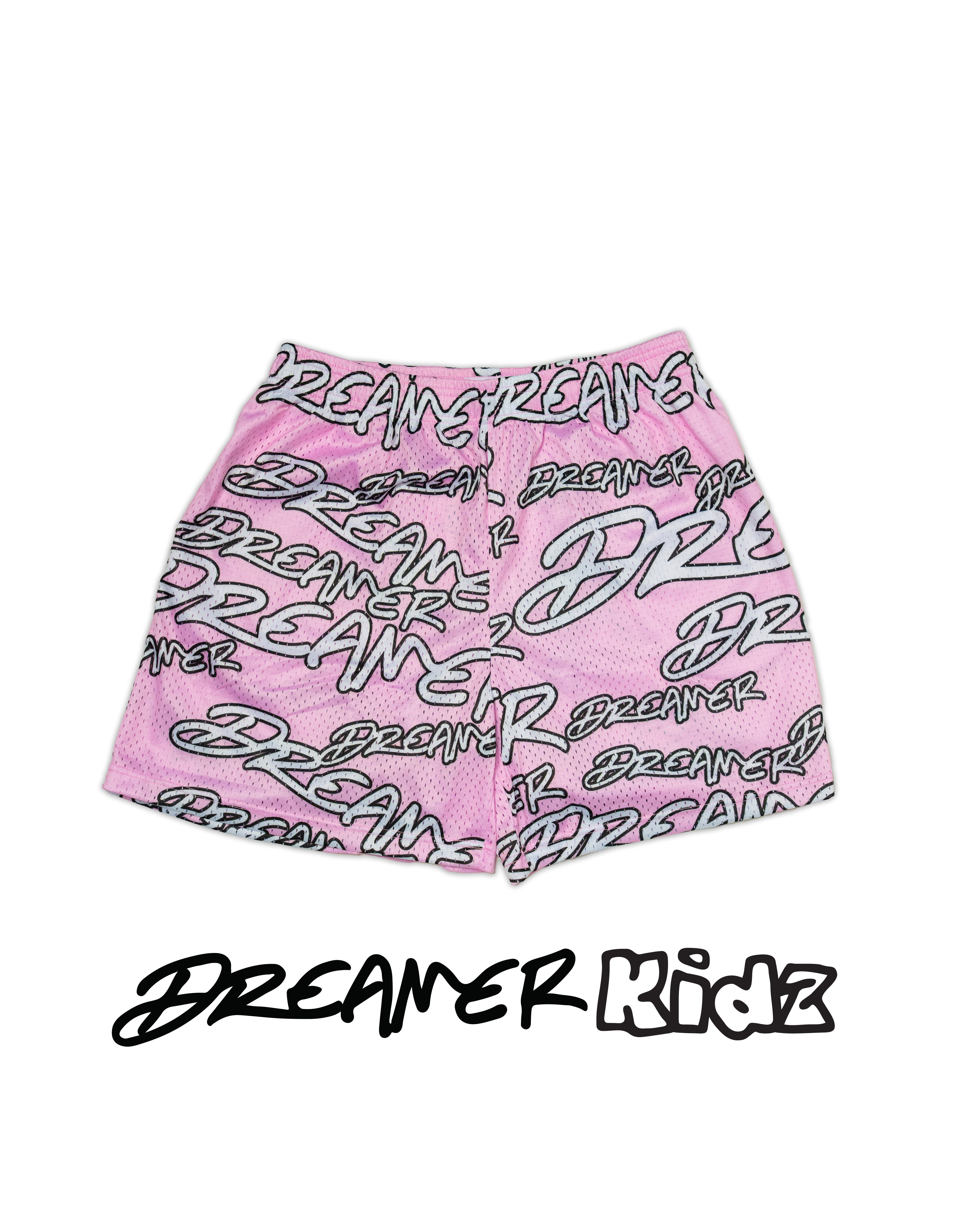 YOUTH SHORTS - OUTLINE PINK
