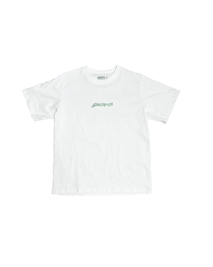 Outline Tee - White - Green