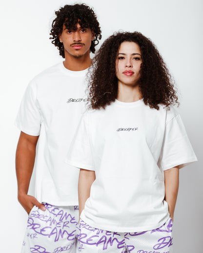 Dreamer Tee White - Black